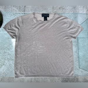 August Silk shirt in light sand color, size M